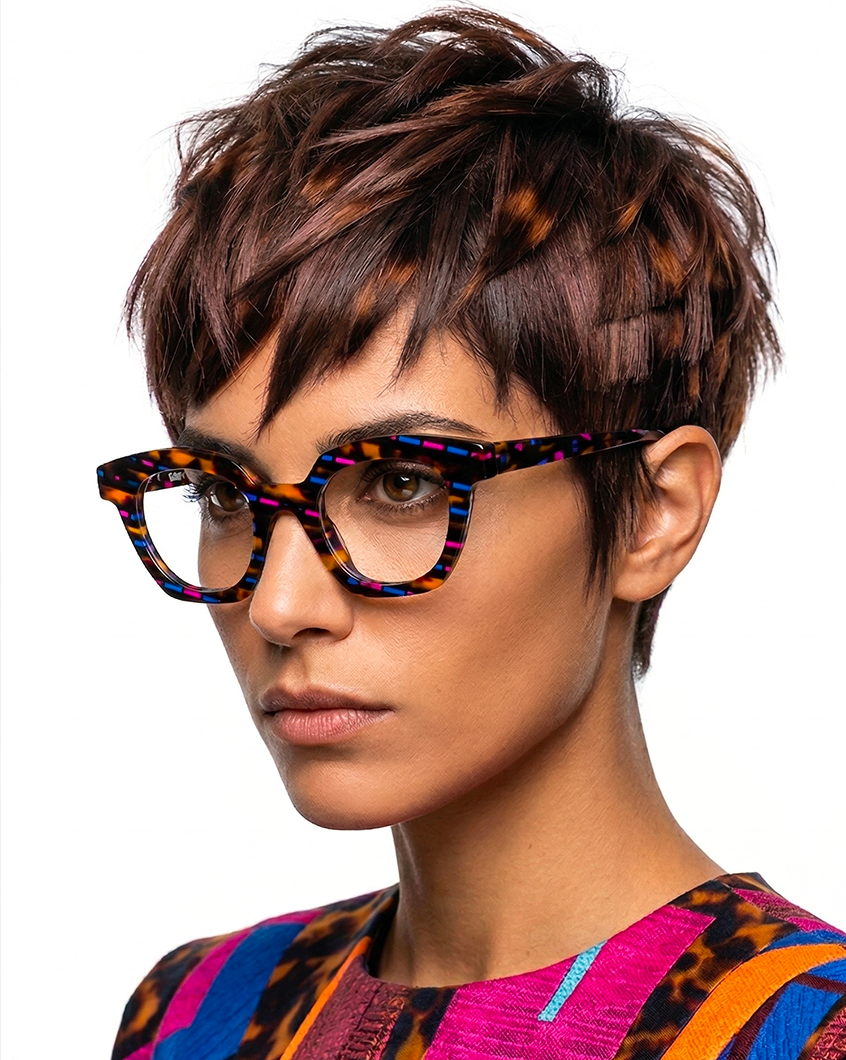 GLARE CAMILLA LL6 optical frame in multicoloured acetate